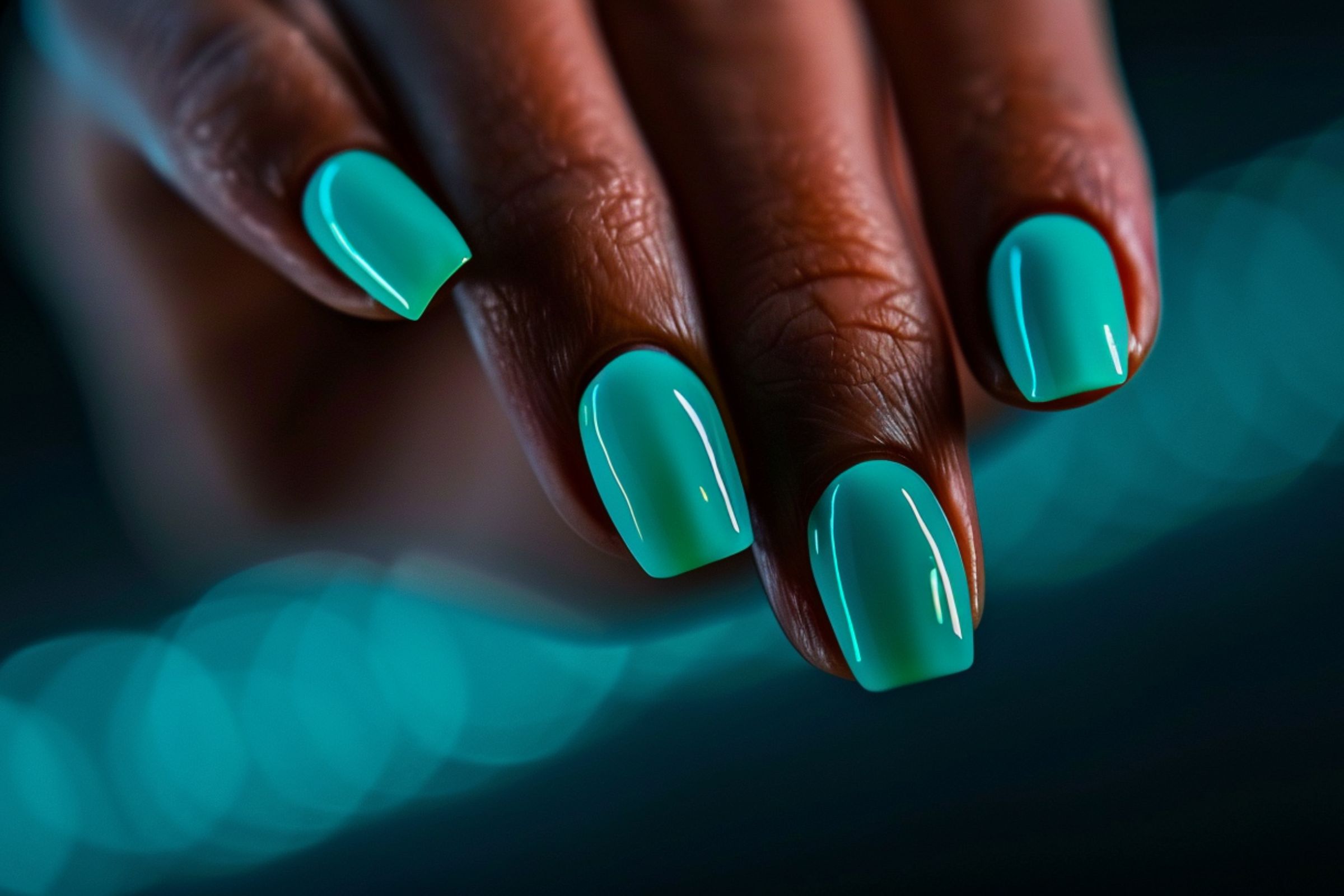 Glow-in-the-Dark Neon Nails summer neon nails
