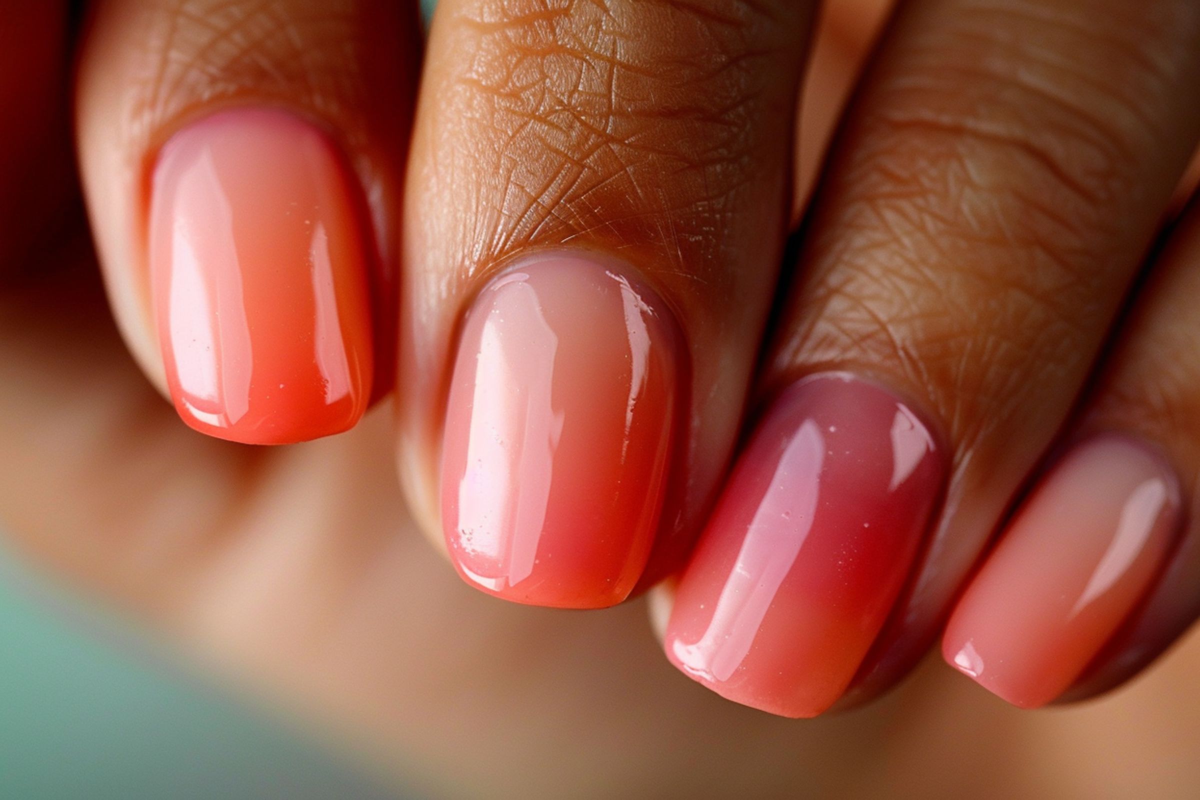 Neon French Fade (Baby Boomer Nails) (2) summer neon nails