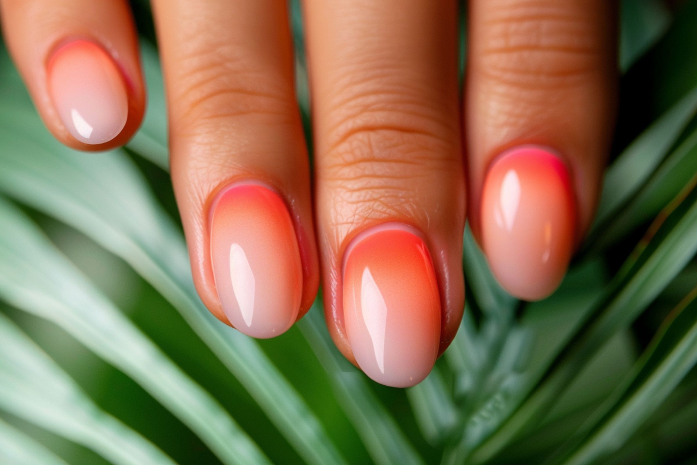 Neon French Fade (Baby Boomer Nails) (3) Baby Boomer