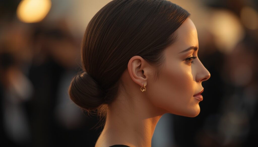 Slicked-back low bun, heatless summer hairstyle