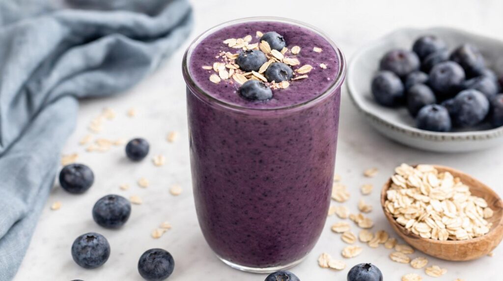 Blueberry Oat Breakfast Smoothie