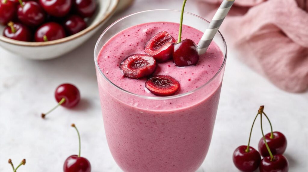 Cherry Vanilla Greek Yogurt Smoothie