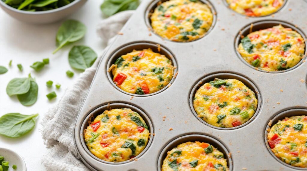 Egg Muffin Cups with veg and cheese
