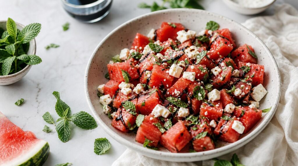 Watermelon Feta Mint Salad