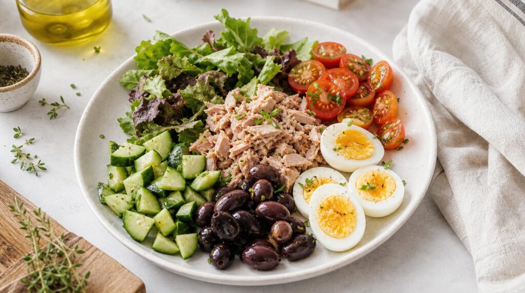Deconstructed Tuna Nicoise Plate