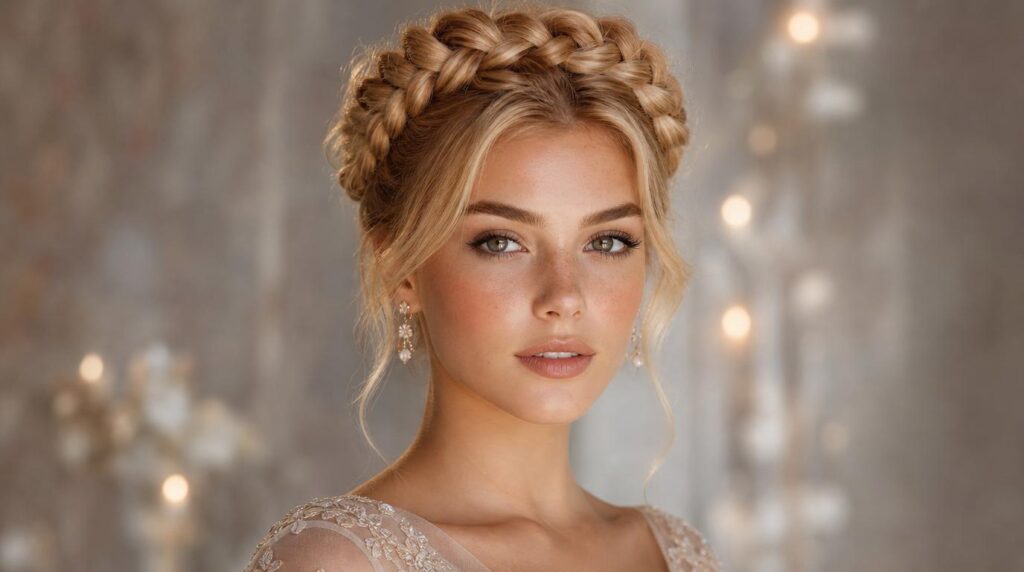 Heatless summer hairstyles on a woman keeping cool with a claw clip, braid and bun